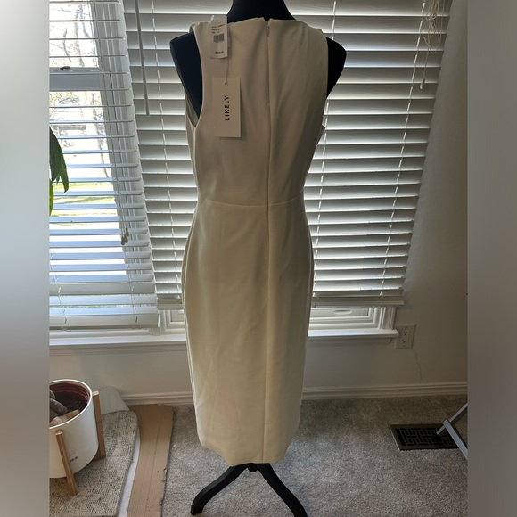 NWT Likely Sazan Sleeveless White Midi Dress, size 10 - Picture 6 of 7